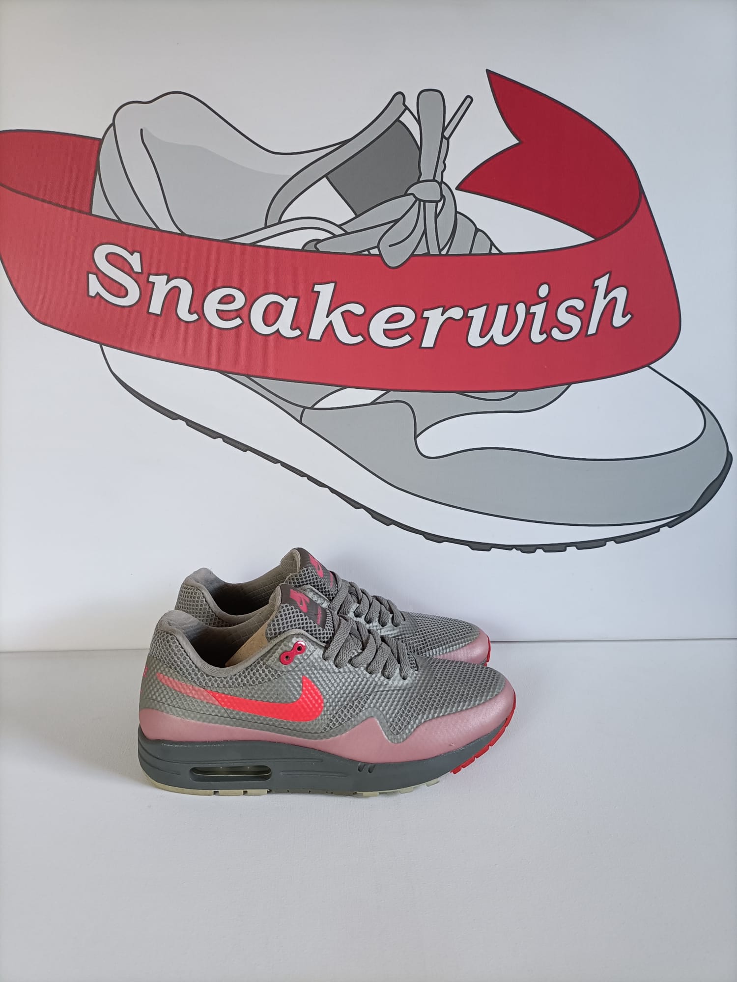 Nike Air Max 1 Hyperfuse Premium Grey Solar Red