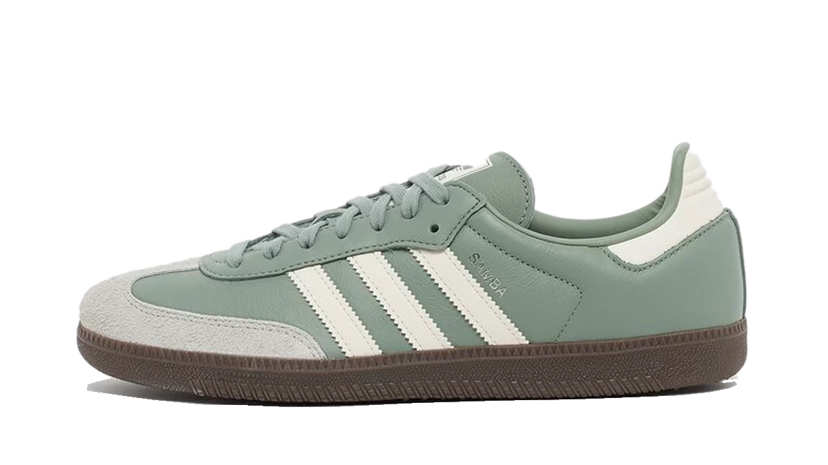 adidas Samba OG Silver Green Chalk White