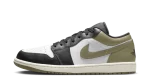 Jordan 1 Low Black Toe Medium Olive