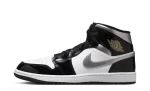 Jordan 1 Mid SE Patent Black White Metallic Silver Metallic Gold