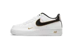 Nike Air Force 1 Low ’07 LV8 Double Swoosh White Metallic Gold (GS)