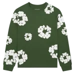 Denim Tears Long Sleeve Cotton Wreath T-shirt Green