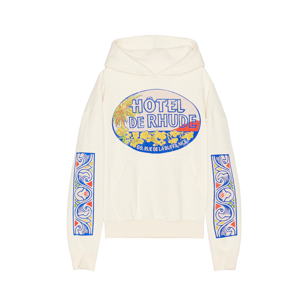 Rhude Hotel Hoodie ‘Vintage White’