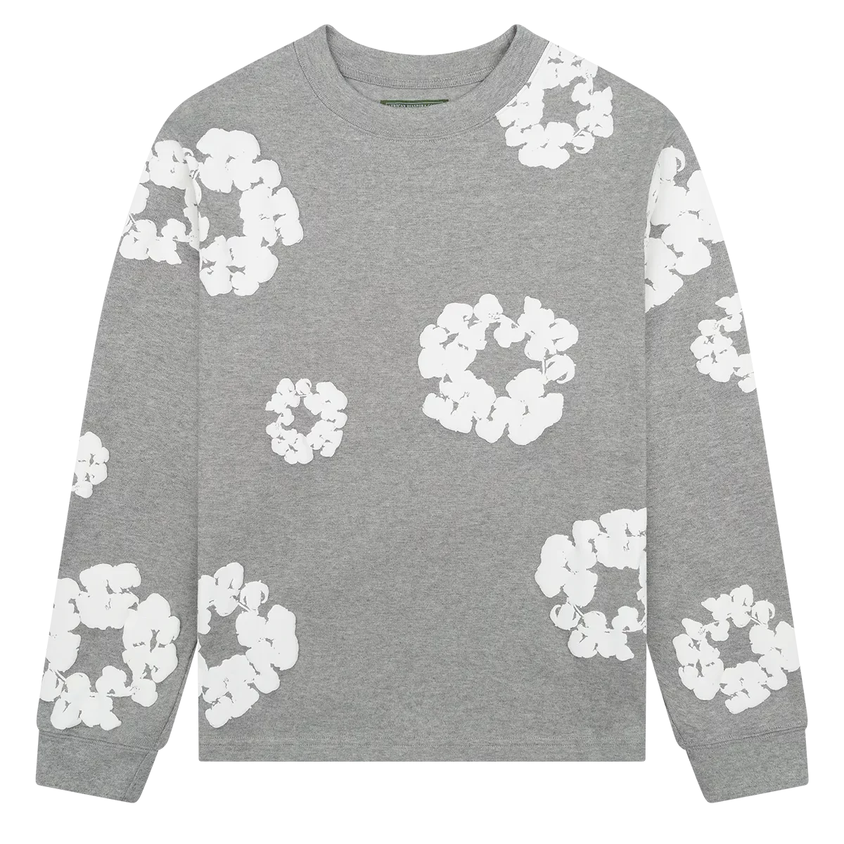 Denim Tears Long Sleeve Cotton Wreath T-shirt Grey