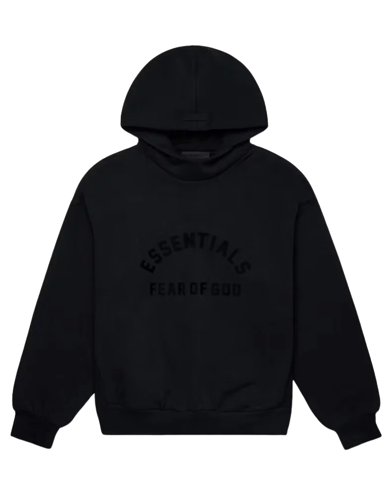 Fear of God Essentials Arch Logo Hoodie Jet Black