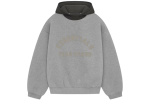 Fear of God Essentials Nylon Fleece Hoodie Dark Heather Oatmeal/Ink