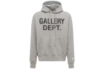 Gallery Dept. Center Logo Hoodie Heather Grey/Black