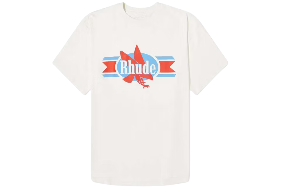 Rhude Chevron Eagle T-shirt Vintage White