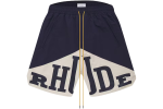 Rhude Cupro Yachting Shorts Navy/White