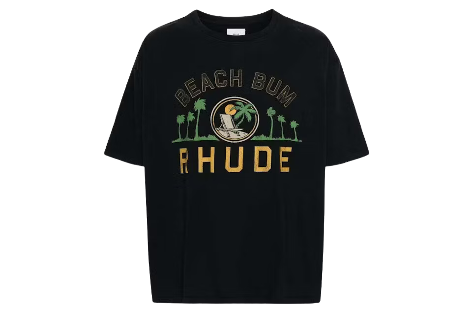 Rhude Palmera Tee Black