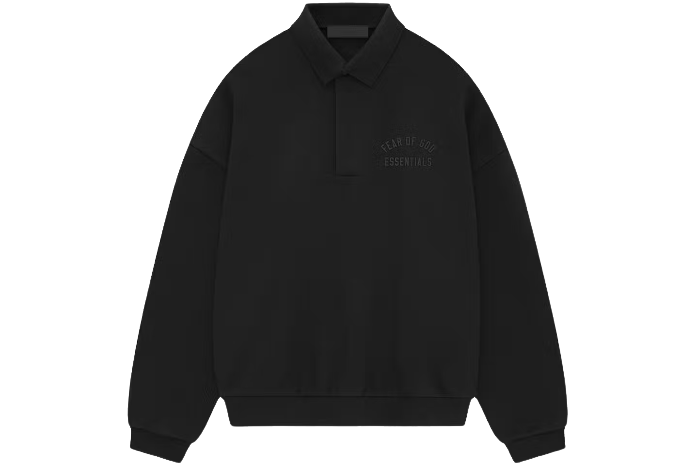 Fear of God Essentials Fleece Polo Black