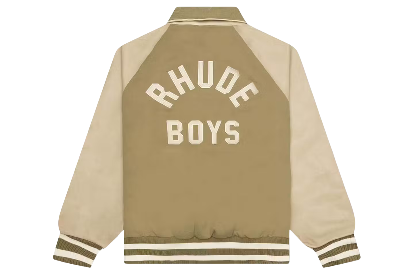 Rhude Twill 'Rhude' Boys Bomber Jacket Beige Back