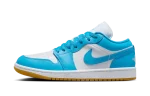 Jordan 1 Low White Gum Light Brown Dark Powder Blue (W)