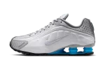 Nike Shox R4 Metallic Silver White Blue Lagoon