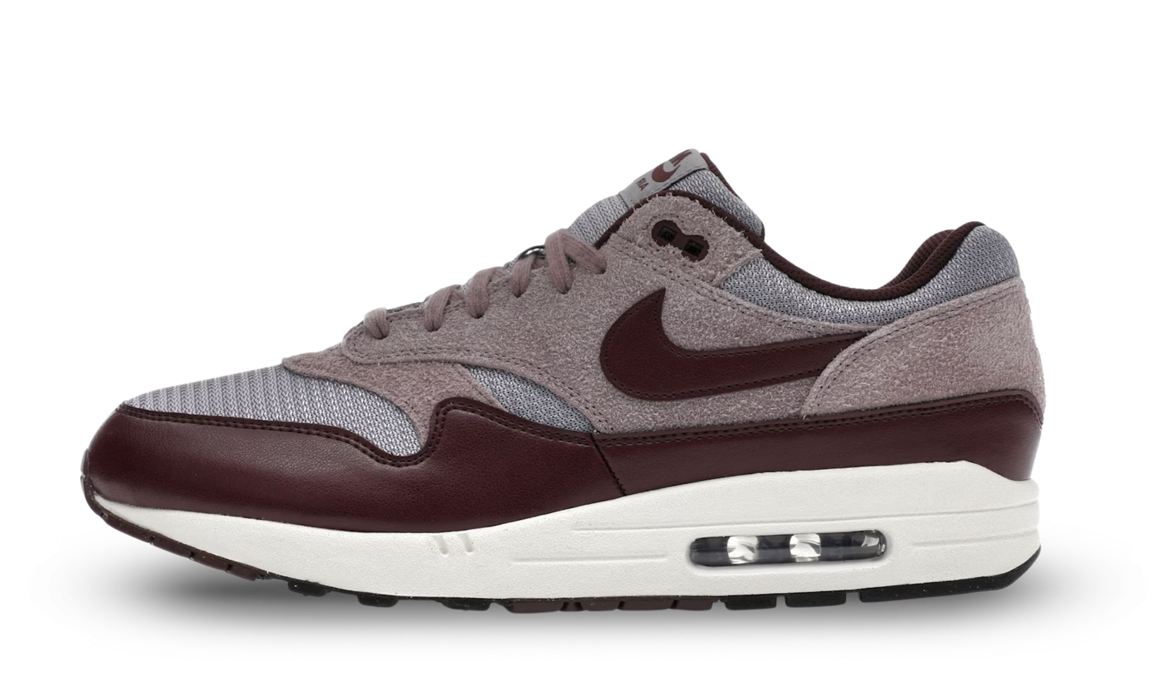 Nike Air Max 1 Essential PRM Cement Grey Burgundy Crush